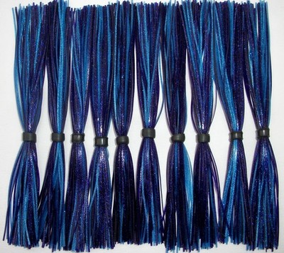 10 Spinnerbait Skirts for 3/8 oz &  1/2 oz Spinnerbaits DARK PURPLE & BLUE