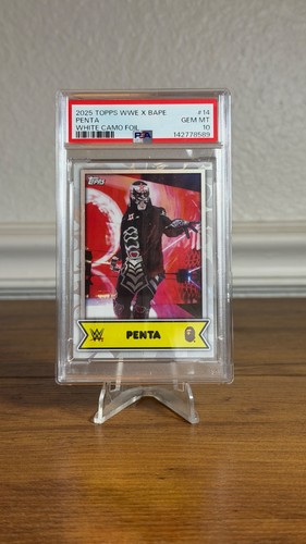 2025 Topps WWE X BAPE #14 Penta White Camo Foil PSA 10