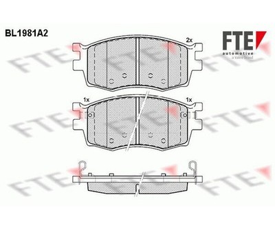 FTE Bremsbelagsatz für Hyundai i20 Accent III Kia Rio II Limo Bremse Belag vorne