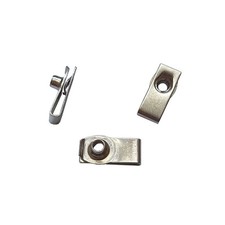 M6 Long Stainless Steel U -Style Clip-On Nut,U-Type M6SS Long, Silver