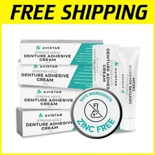 Strong Denture Adhesive Cream, Waterproof, Nozzle Applicator
