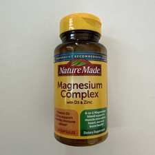  1 Nature Made Magnesium Complex with D3  Zinc 60 Capsules Exp. 08/27