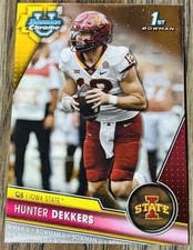 2023 Bowman Chrome University #67 Hunter Dekkers Rookie Iowa State Cyclones RC
