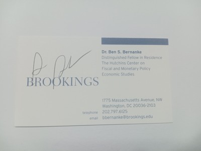 Dr. Ben Shalom Bernanke - Nobelpreisträger 2022 - original Autogramm auf...