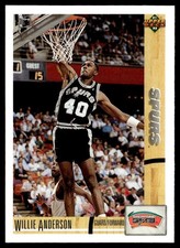 1991-92 Upper Deck Willie Anderson San Antonio Spurs #282