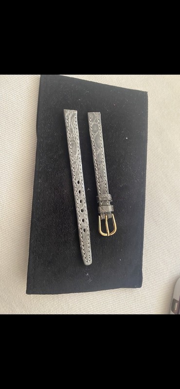 L.De BEER,French 60's "Gen Crocodile" Signed 8mm Reg NOS LADIES WATCH BAND,B8-11