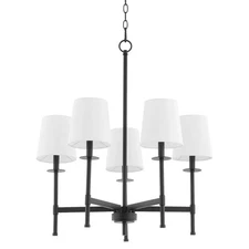 Quorum International 624-5 Belshaw 5 Light 26"W Chandelier - Black