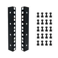 FMUSER 4U Rack Rails with M6 Mount Screws and Cage Nuts Set for 4U, back