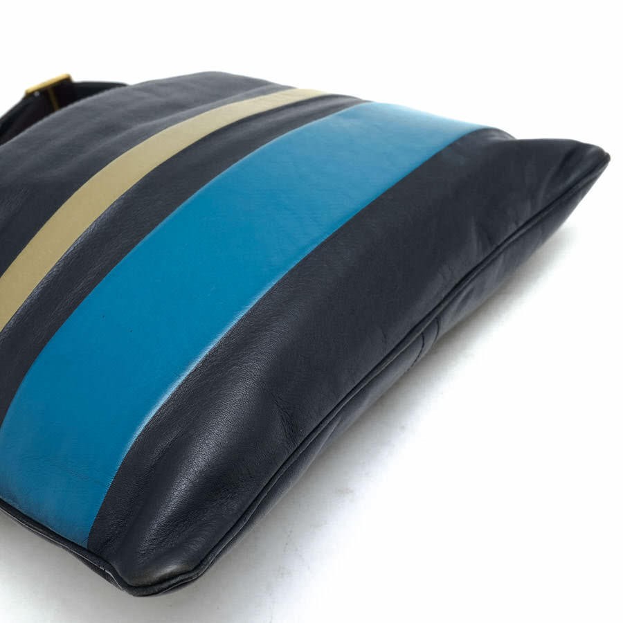 Coach Stripe Patchwork Shoulder Bag Crossbody Cow… - image 5