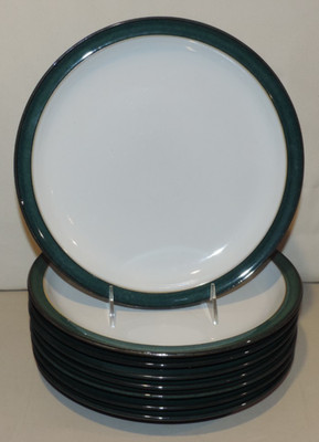 SET OF EIGHT (8) DENBY LANGLEY GREENWICH 10 3/8'' DINNER PLATES