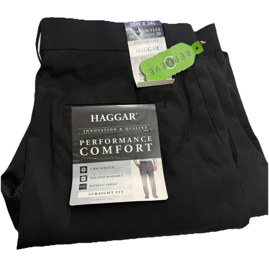 Pantalón de vestir Haggar Performance Comfort calce recto Foto 3 de 3