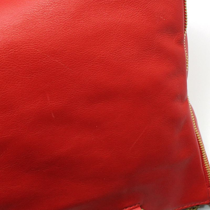 Givenchy Red Leather Gold Zipper Around Shoulder Bag 5601525 Givenchy Red Leather Gold Zipper Around Shoulder Bag 5601525