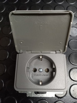 Busch Jaeger 20EUK-266 Steckdose mit Klappdeckel titan alpha