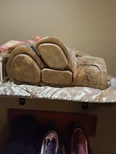 Handmade Jeff Tragg log Wooden Box with Nature Theme and Carved Design