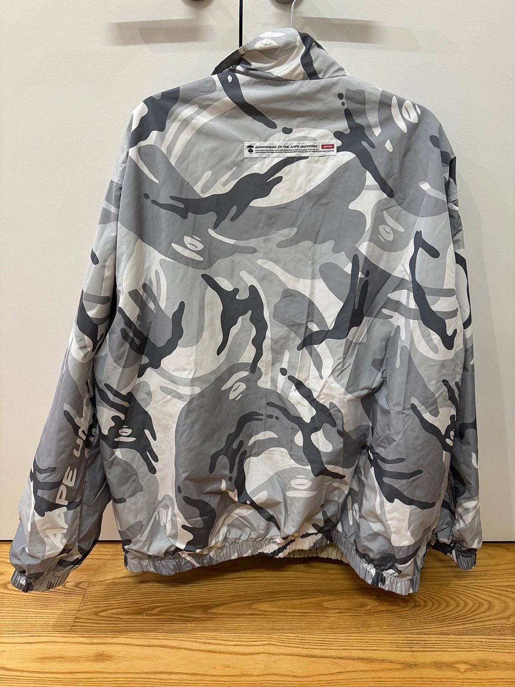 AAPE by A Bathing Ape, Moonface Camo Reversible Zip-Up Jacket, Beige, XL - product detail image 6