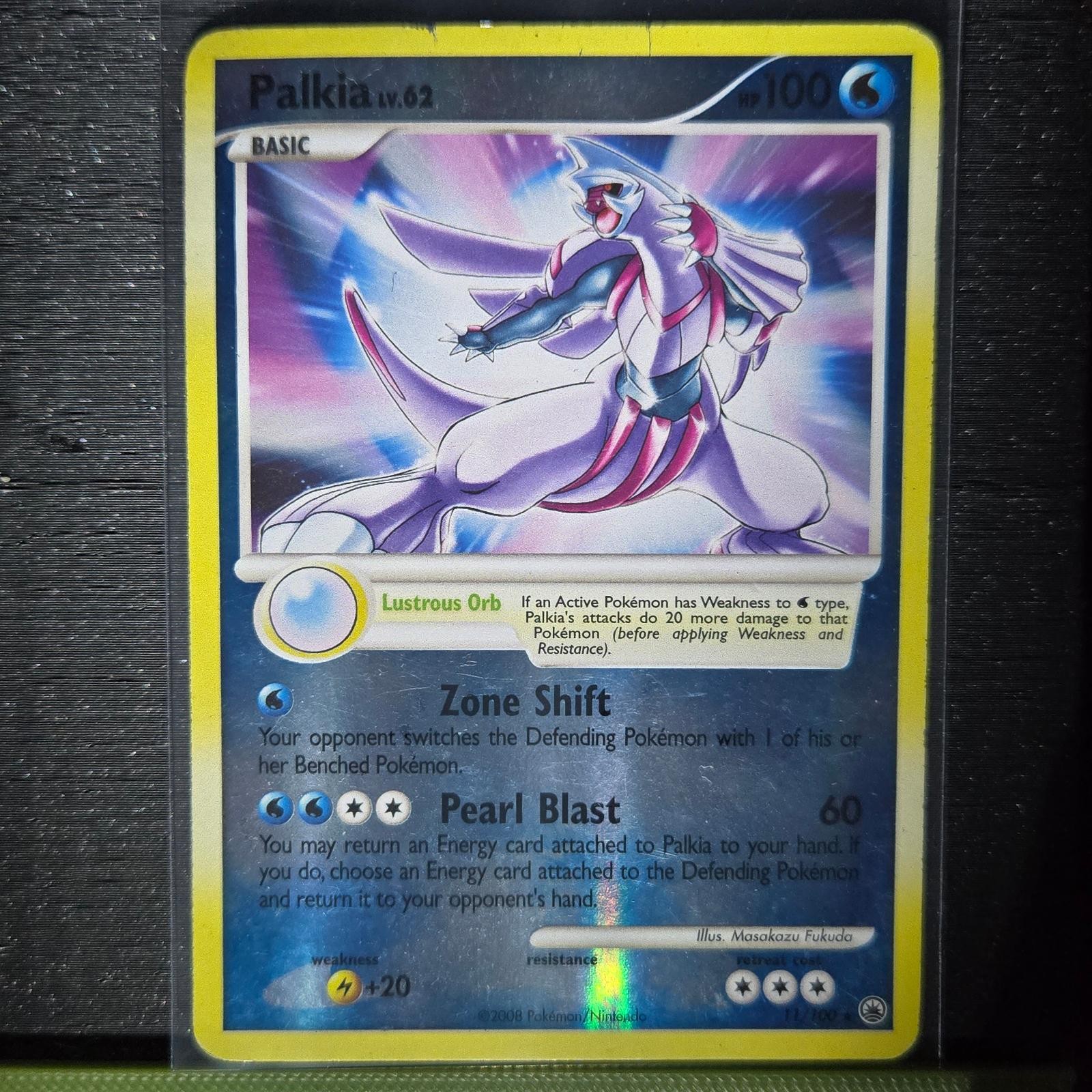 PALKIA 11/100 RARE MAJESTIC DAWN POKEMON REVERSE HOLO MP