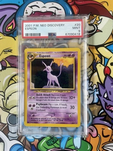 2001 ESPEON NEO DISCOVERY PSA 9 MINT #20/75 POKEMON TCG WOTC