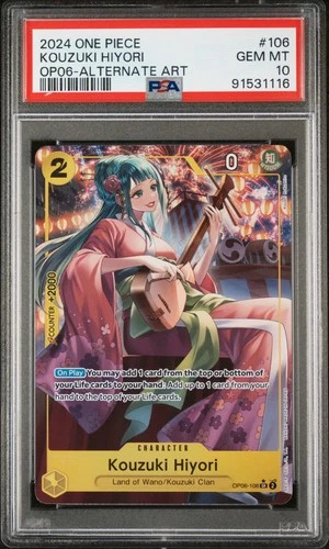 OP KOZUKI HIYORI 2024 OP06-WINGS OF THE CAPTAIN #106 ALTERNATE ART PSA 10