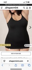 Shapermint Essentials All Day Every Day Scoop Neck Cami in Black - Size XL