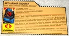 2008 Cobra Bazooka Trooper - GI Joe file card (modern)