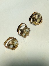 1960s Cleinman & Sons Monster Rings Old Vintage Children’s Metal Toy Ring Lot