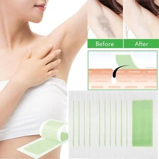 50PCS Hair Removal Paper Double Sided Cold Wax Strips Body Depilatory Patch Skin