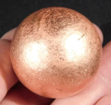 Larger! Super Heavy SOLID COPPER Sphere From Michigan 284gr