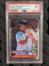 2018 Donruss Optic Rafael Devers Rated Rookie #RR3 Retro 1984 PSA 9 Mint Red Sox