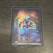 2025 Topps Chrome Football Amon-Ra St. Brown #ACT-7 All Chrome Team Refractor