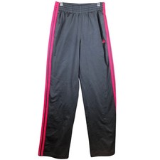 Adidas Womens Pants Black Pink 3 Stripe Pull On Athletic Small