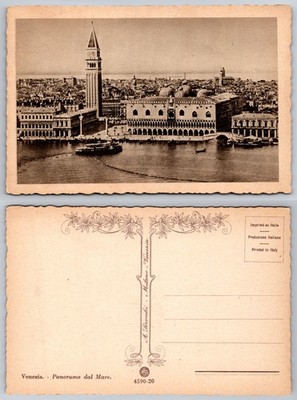 Venezia Panorama Dal Mare Italy Postcard