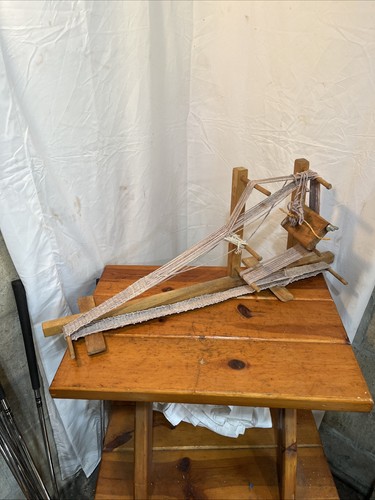 Vintage Wooden Inkle Table Loom Light Wood