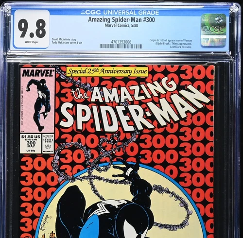 Amazing Spider-Man 300 CGC 9.8 White Pages 1st Venom 1988