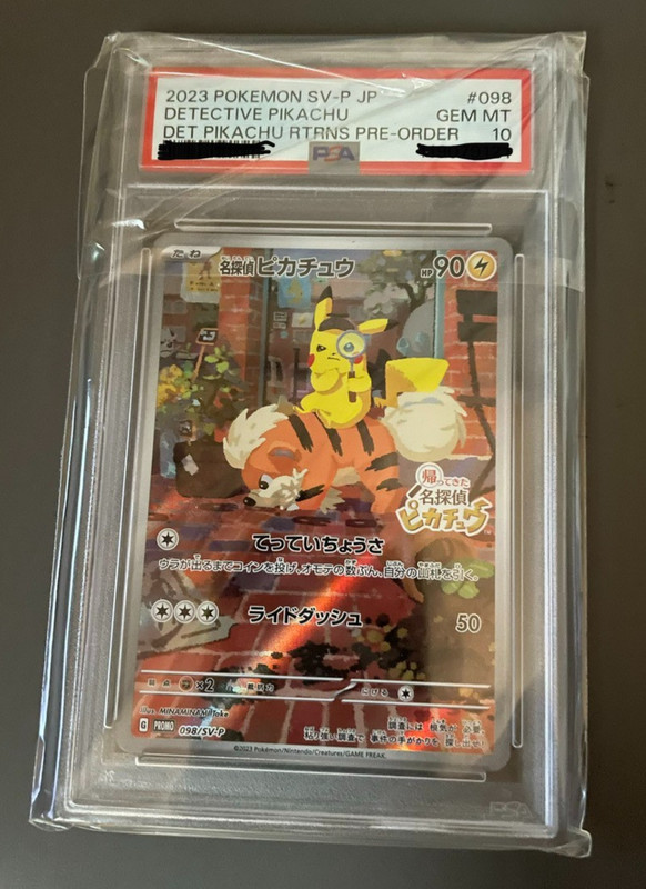 PSA 10 Detective Pikachu 098/SV-P Pre-Order Promo Japanese Pokemon Card MINT