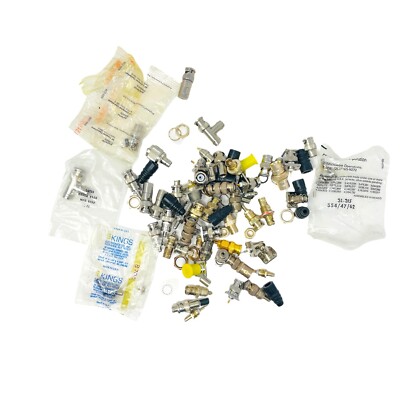 58 pcs Assorted Circular Connector with Washers Nuts , Amphenol, Delta and Kings