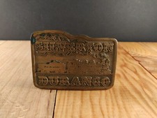 Vintage ADEZY SILVERTON DURANGO Train Locomotive Railroad Brass BELT BUCKLE 1975