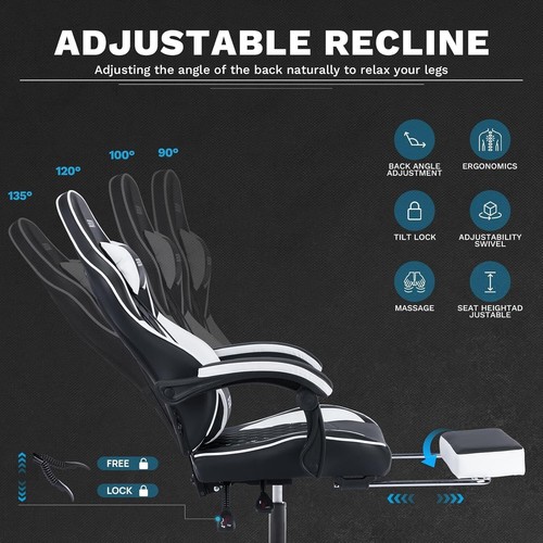 Ergonomic Video Gamer Chairs Gaming Computer Chairs Gamer Chairs for Adults - Picture 6 of 6