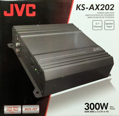 NEW JVC KS-AX202 AX Series Class AB 2 Channel Amplifier