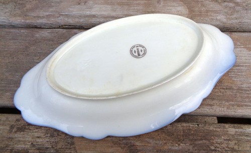 Vintage 19th Century E. Gallee Porcelain Oval Serving Dishes & Pedestal Dish - Picture 7 of 8