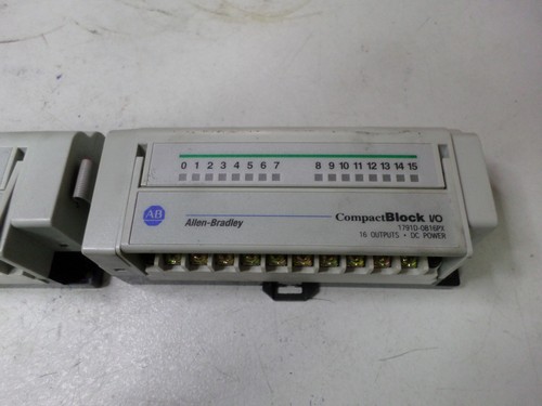 ALLEN BRADLEY - COMPACT BLOCK I/O + Expansion -- 1791D-16B0 -- 1791D-OB16PX - Picture 3 of 5