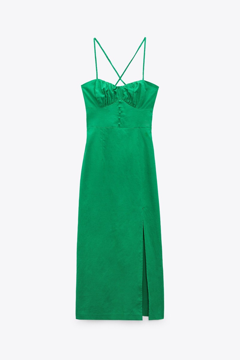 Nora slit dress 店舗購入品 Square Neck Slip Dress – Another Tomorrow