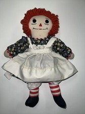 Raggedy Ann Handmade Doll Dress Apron Embroidered Face Heart Light Weight 15