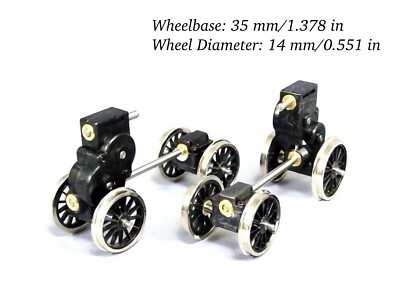 HO Scale Endo Gearbox Spoked Drive Wheels 28.8mm/12.5mm NIB H0 Gauge Locomotive