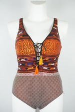 Costume da bagno Opera taglia 40 B - 40 coppa D costume da bagno arancione marrone multicolore estivo