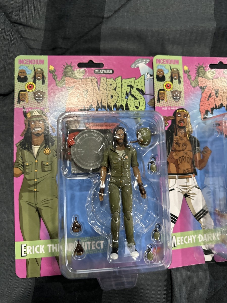 FLAT BUSH ZOMBIES アクションフィギュア 3体セット Flatbush Zombies Incendium Figures, Lot Of 3 (Meech, Juice