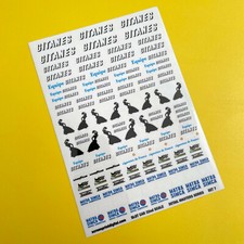 SLOT CAR 1/32nd scale Detail Masters 'Vintage Classic Race Rally' stickers SET 7