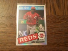2020 Topps Chrome ARISTIDES AQUINO RC 1985 35th Anniversary REFRACTOR #21 Reds 