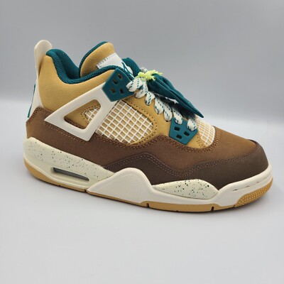 NEW Nike Air Jordan Retro GS Cacao Brown Teal Shoes FB2214