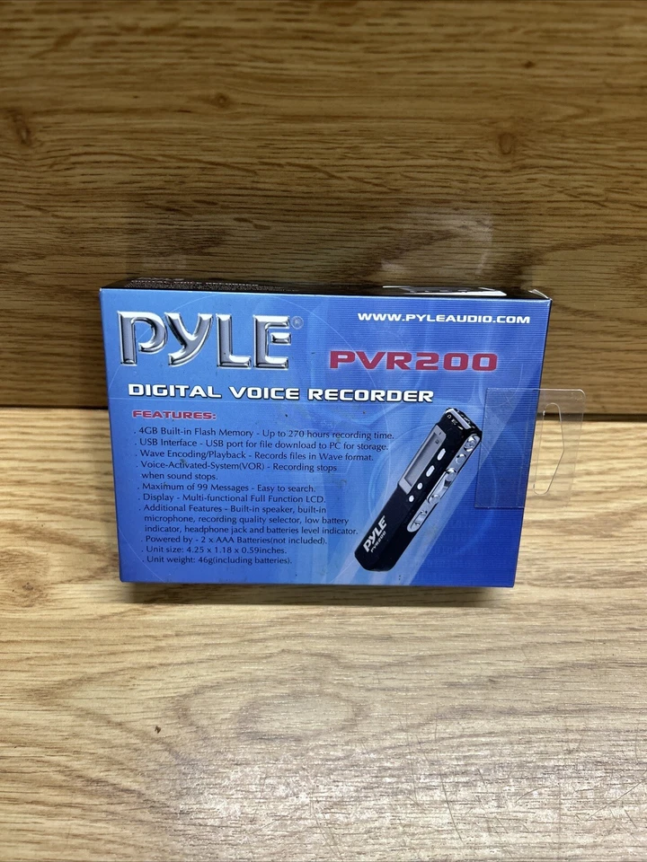 New Pyle 4GB PVR200 272 hour Digital Voice Recorder W/USB cable to connect To PC - Image 3 of 4