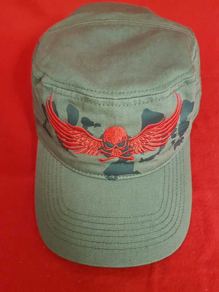 Gorra de béisbol estilo ejército Blac Label "Live To Die". Calavera alada. Nuevo sin etiquetas Foto 2 de 4